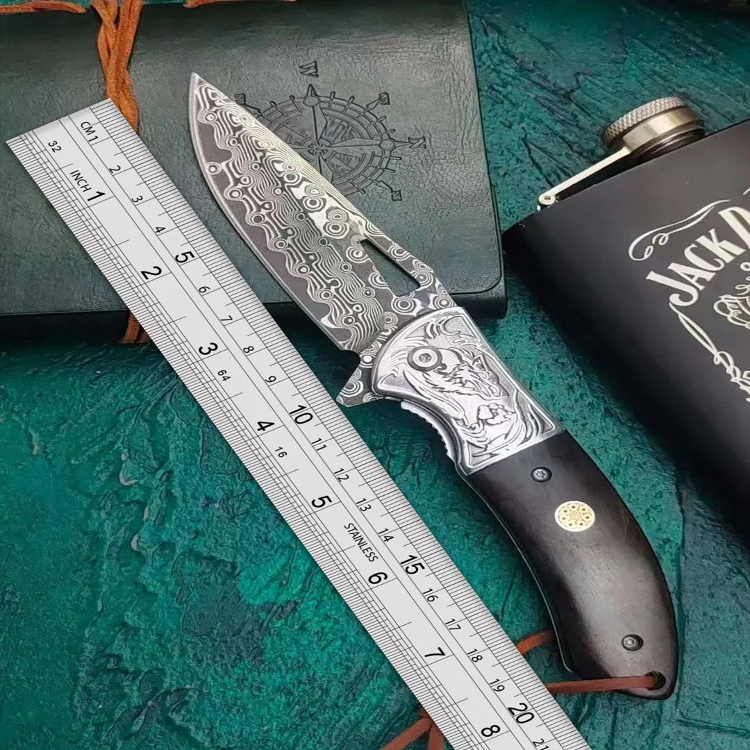 Damascus Steel Folding Knife
