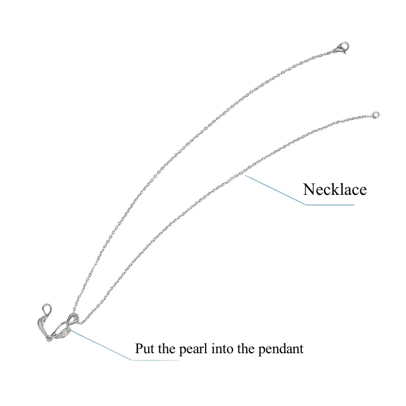 Natural Pearl in Shell with Necklace