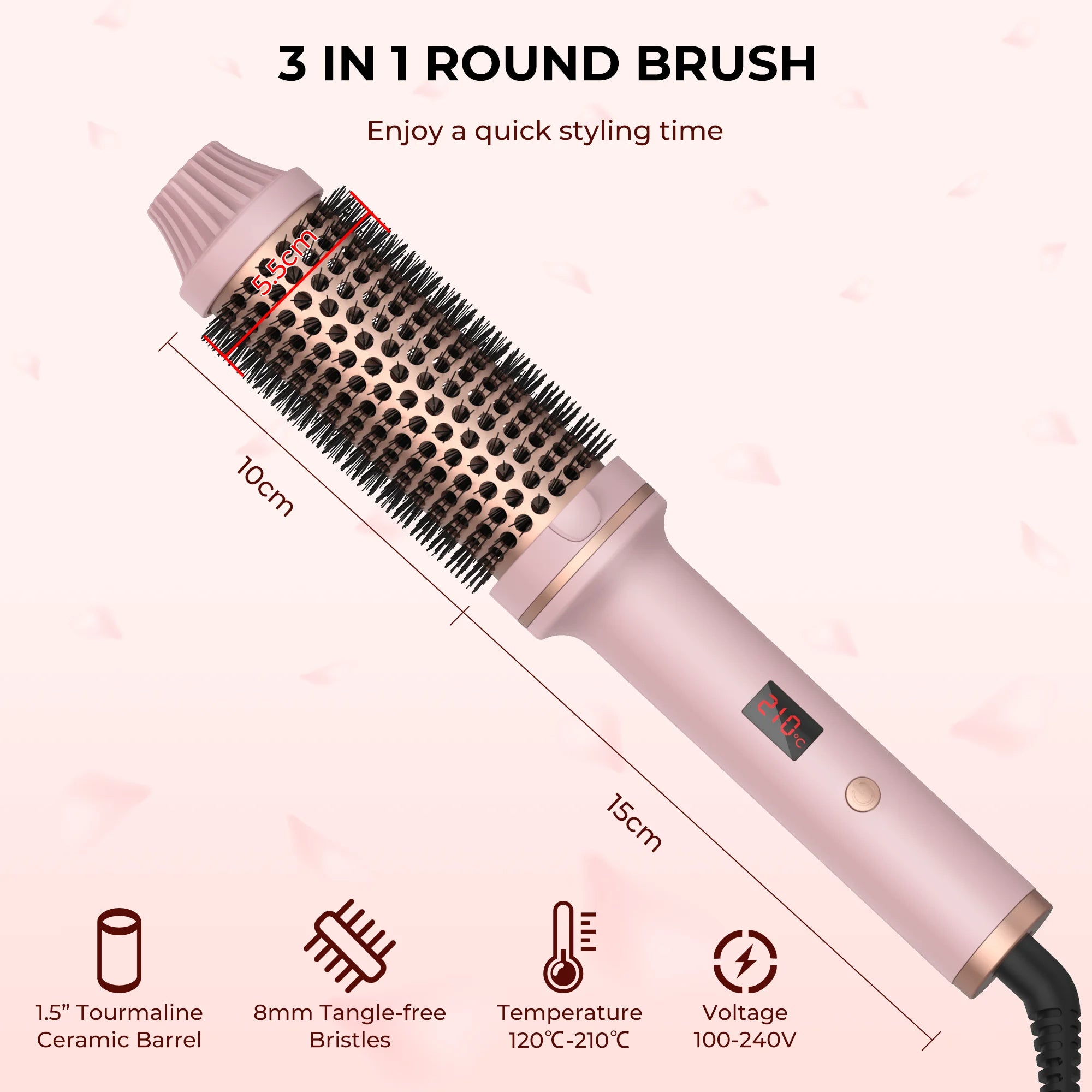 Ceramic Hair Curler Brush